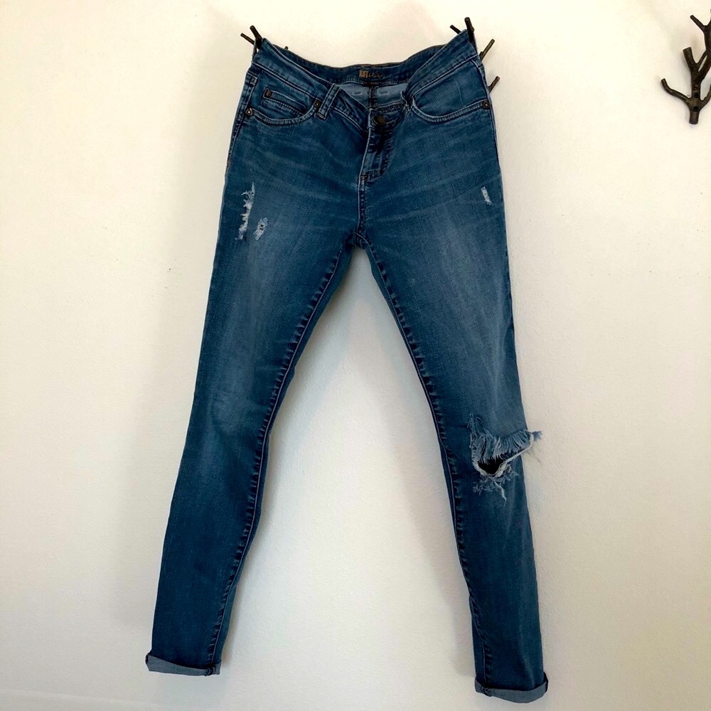 KUT Distressed Skinny Jeans
